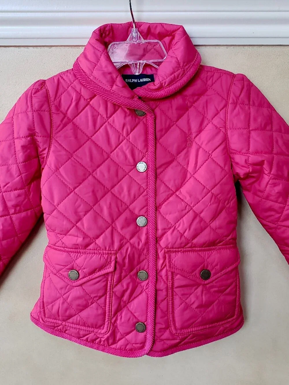 POLO Ralph Lauren girl quilted jacket coat 6 Pink